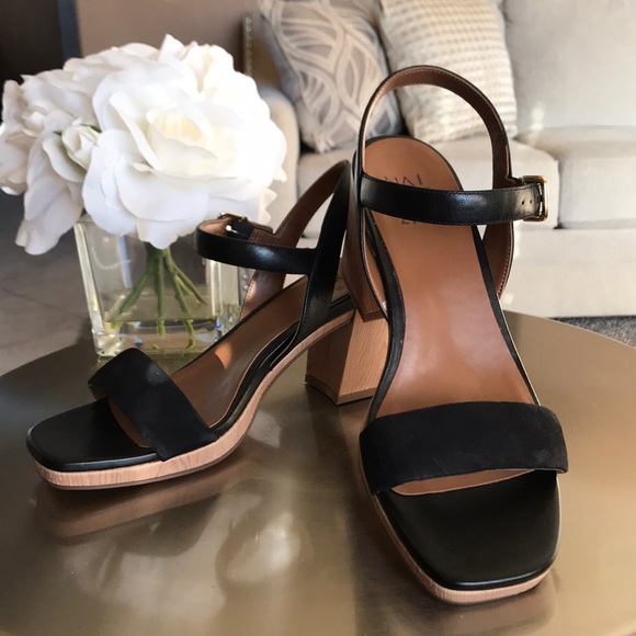 Naturalizer | Shoes | Naturalizer Rose Black Leather Sandals Size 8 |  Poshmark